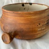 Service dish enamelled sandstone Pottery of the Vallauris Dove