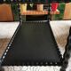 Vintage black rolling serving cart