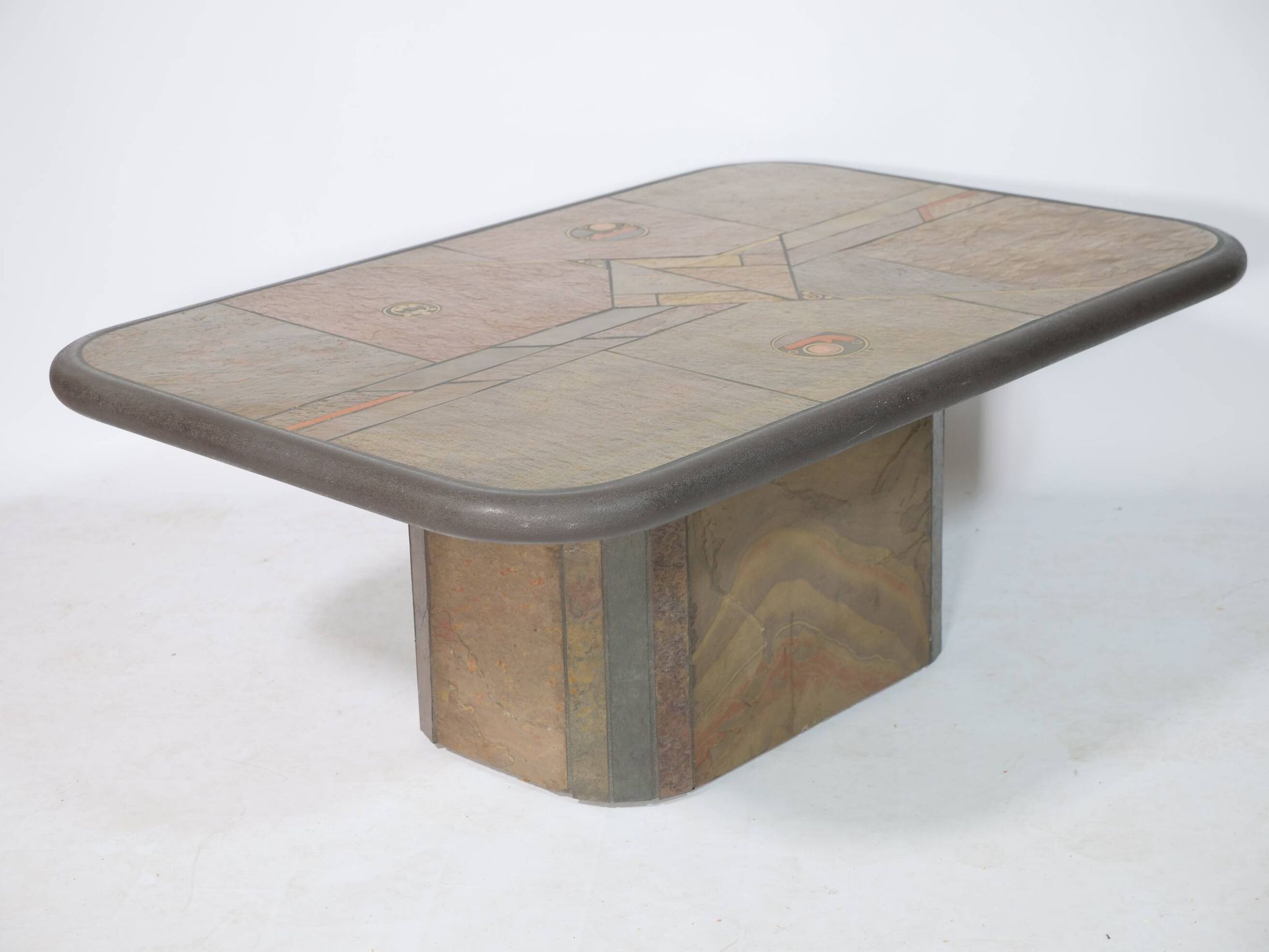 Brutalist Stone Coffee Table Paul Kingma 1970s 1980s