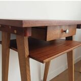 50s console table with compass feet
