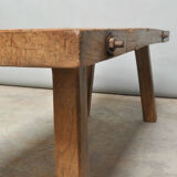 Vintage Oak Butcher's Block Coffee Table/Bench, 1930 s