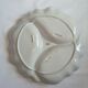 Flat compartmentalized philippe deshoulières porcelain white patterns in relief