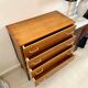 Commode 4 tiroirs en bois et métal noir années 1960
