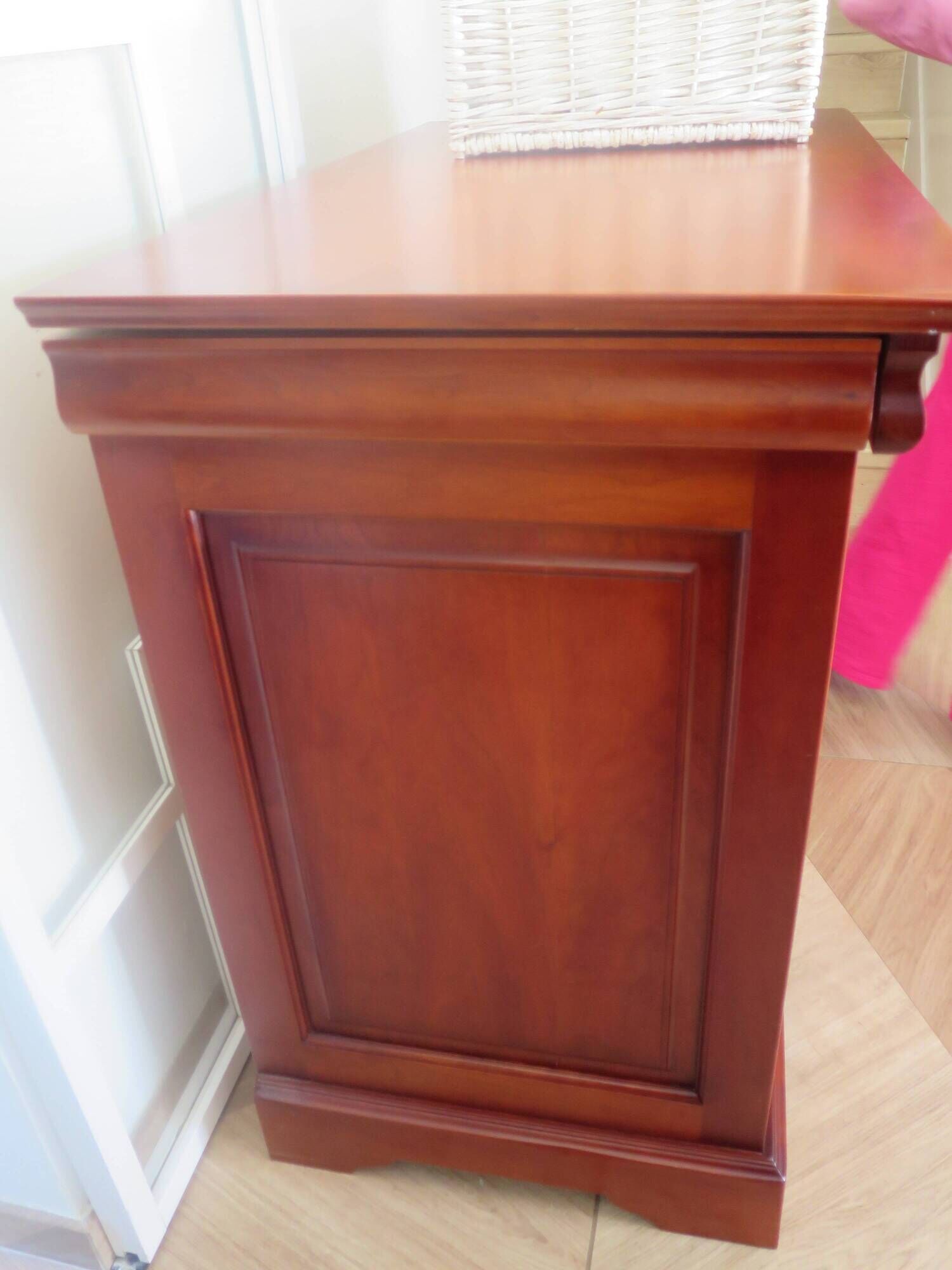 Occasional furniture - TV unit - Rotating tray - Louis Philippe - Solid wood