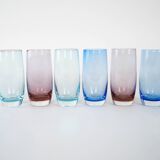 Set of colourful glasses, Italian design, 1980s, production: Italy