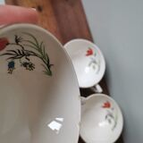 Set of 4 vintage coffee cups Sarreguemines Digoin France opaque real joel model