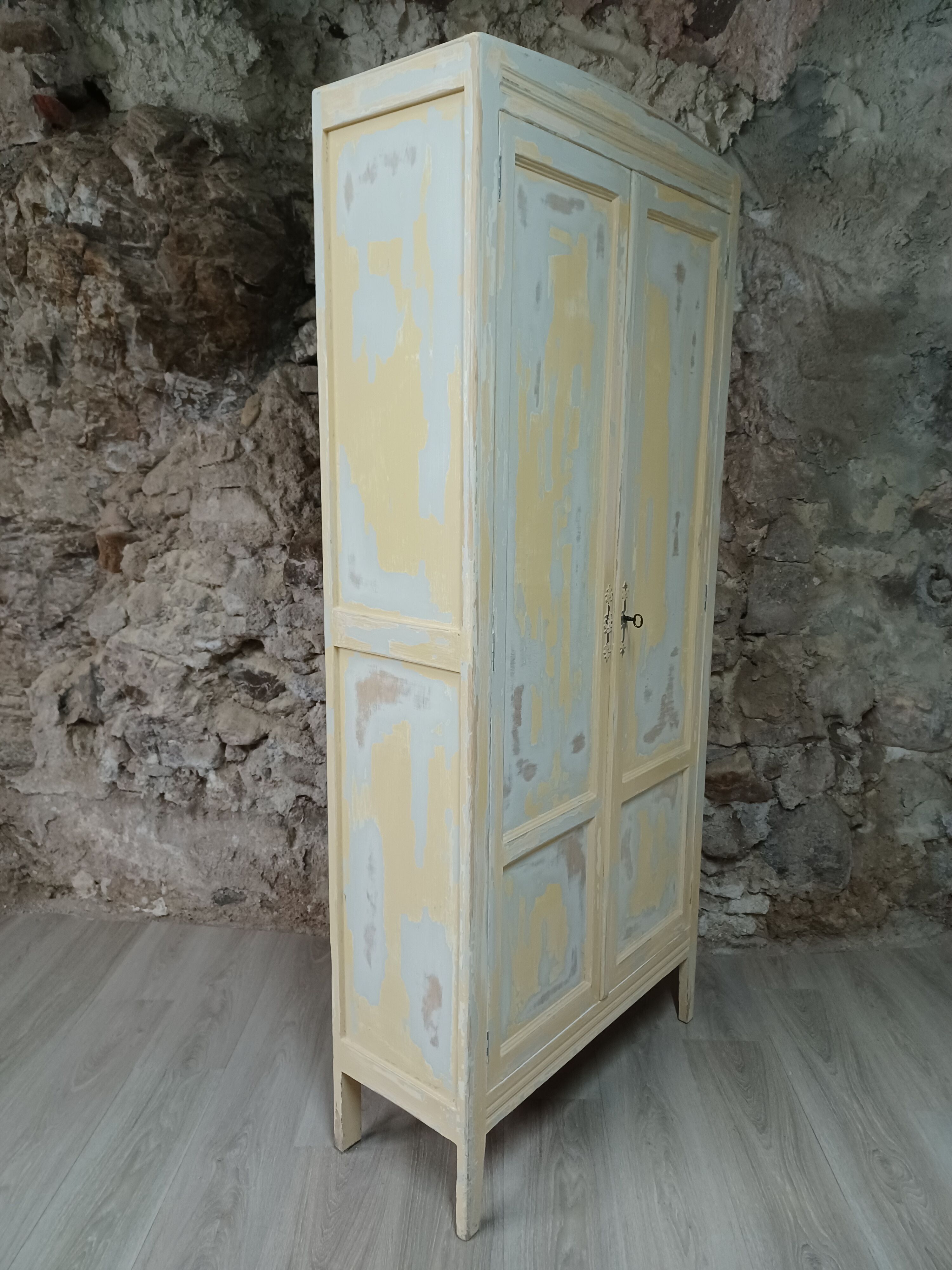 Old patinated Parisian wardrobe