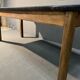 Oak farmhouse table, black top