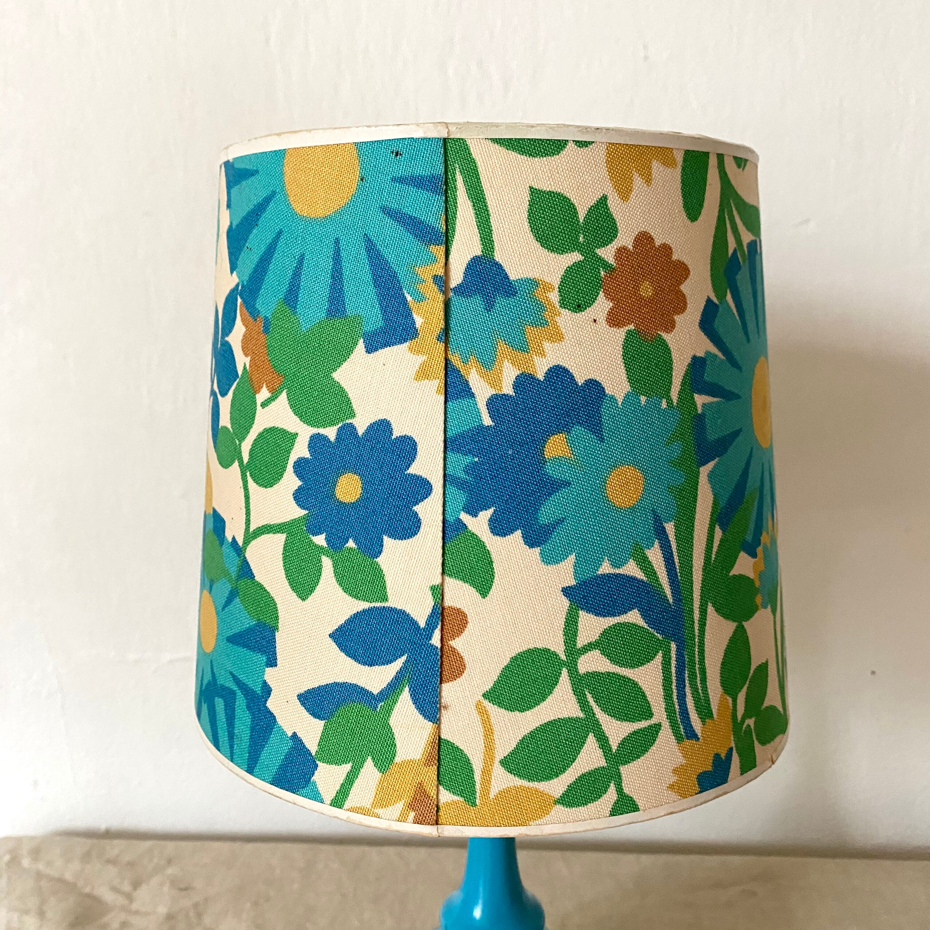 Vintage lamp flowers 70s