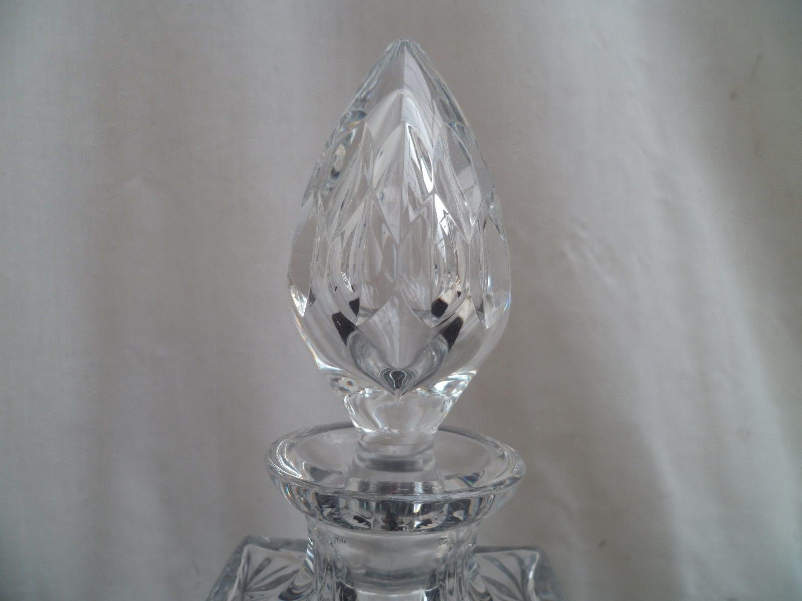 A molded Crystal whiskey decanter