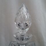 A molded Crystal whiskey decanter