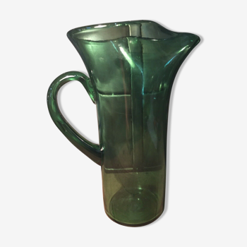 Normandy blown glass cider pitcher