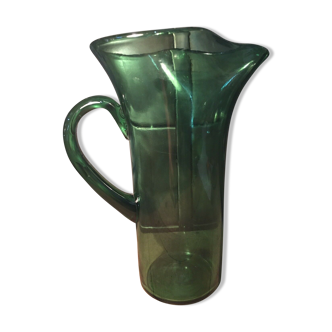 Normandy blown glass cider pitcher