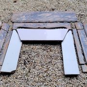 Pompadour fireplace in pink marble