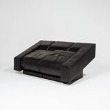 Obliqua two-seater leather sofa, Mario Botta, 1980s