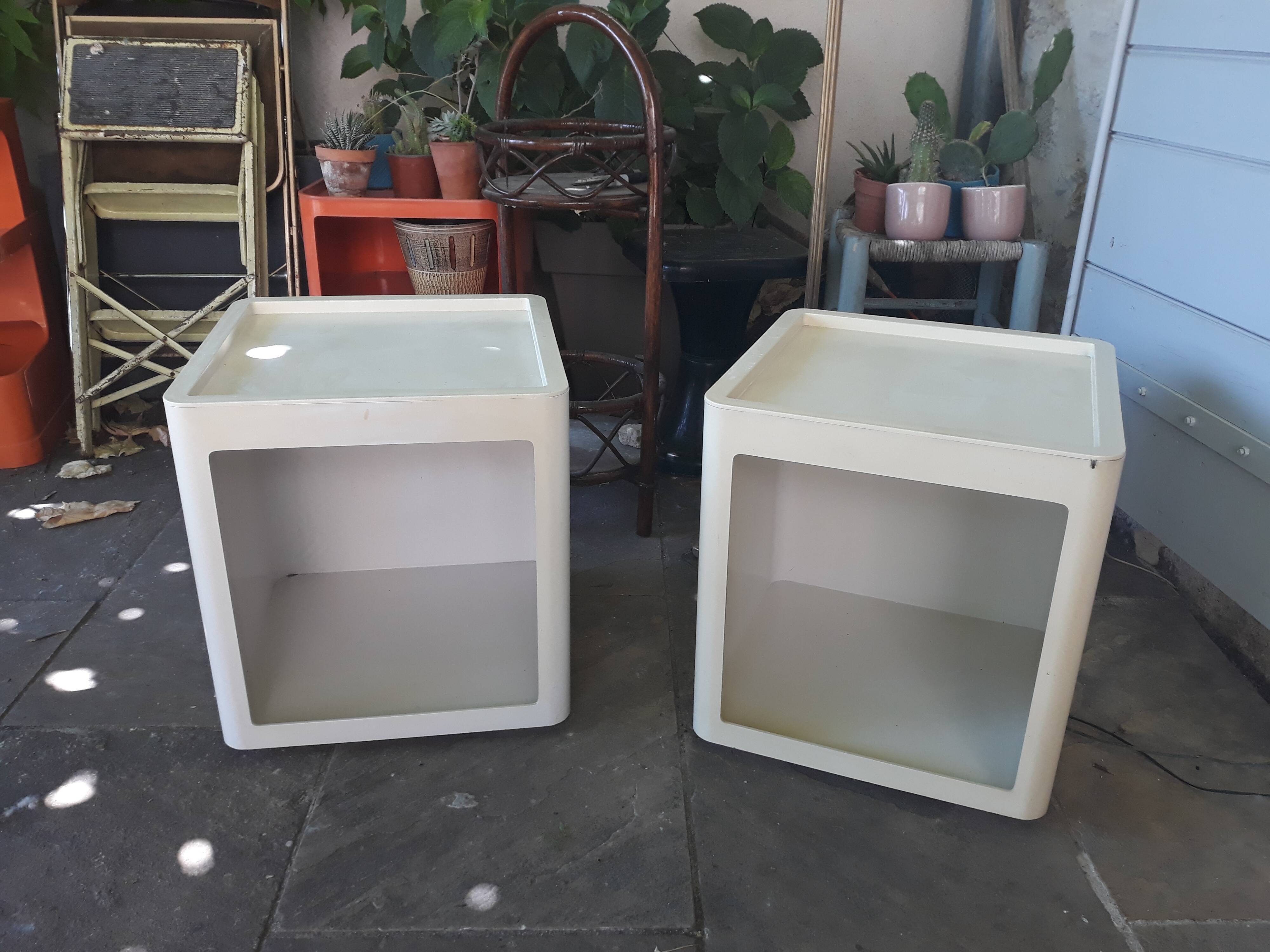 Georgia Castiglioni modular furniture pair for Valenti