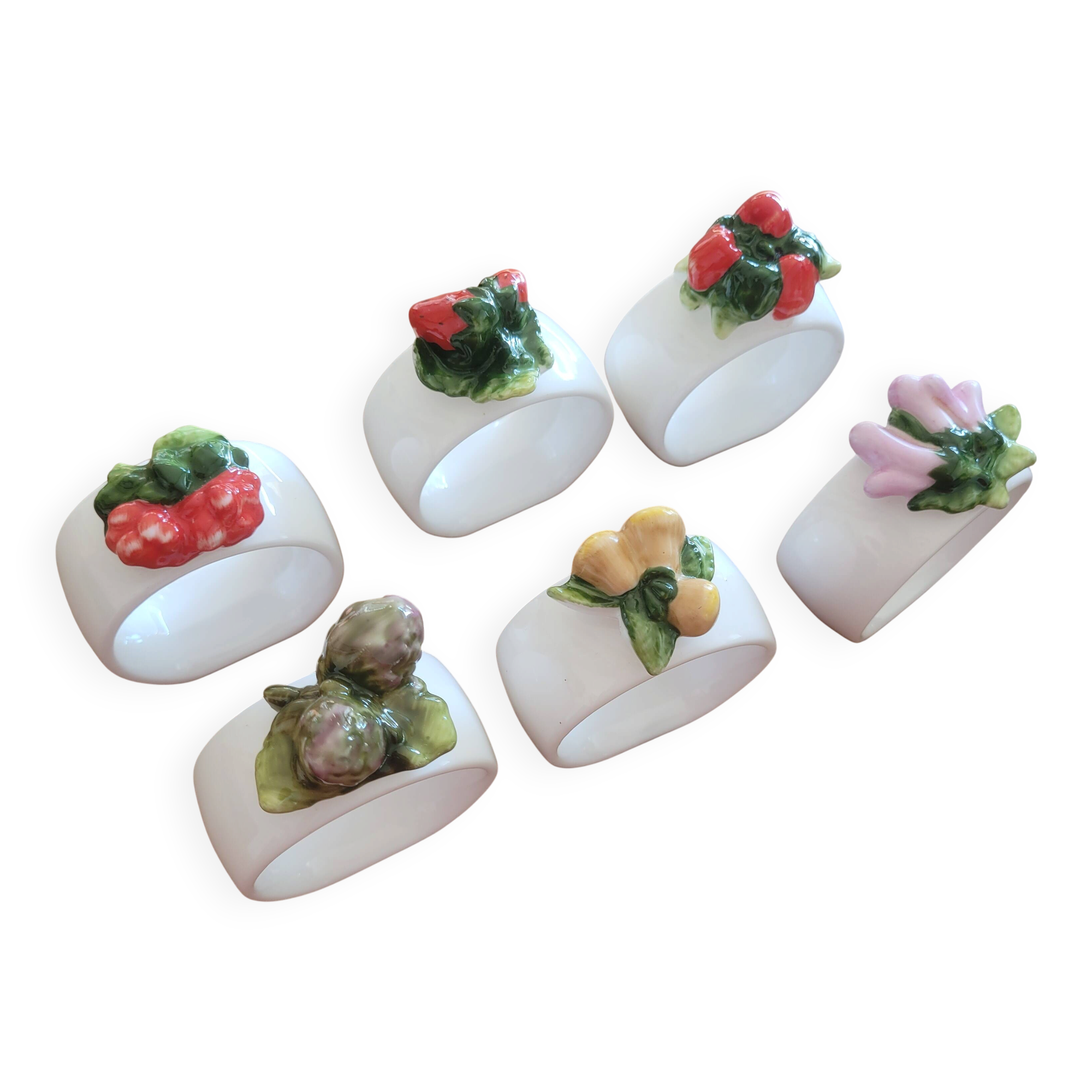 Around the porcelain napkin ring