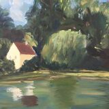 Painting the castle and the lake house