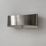 Vintage wall light, brushed metal, France, 1980.