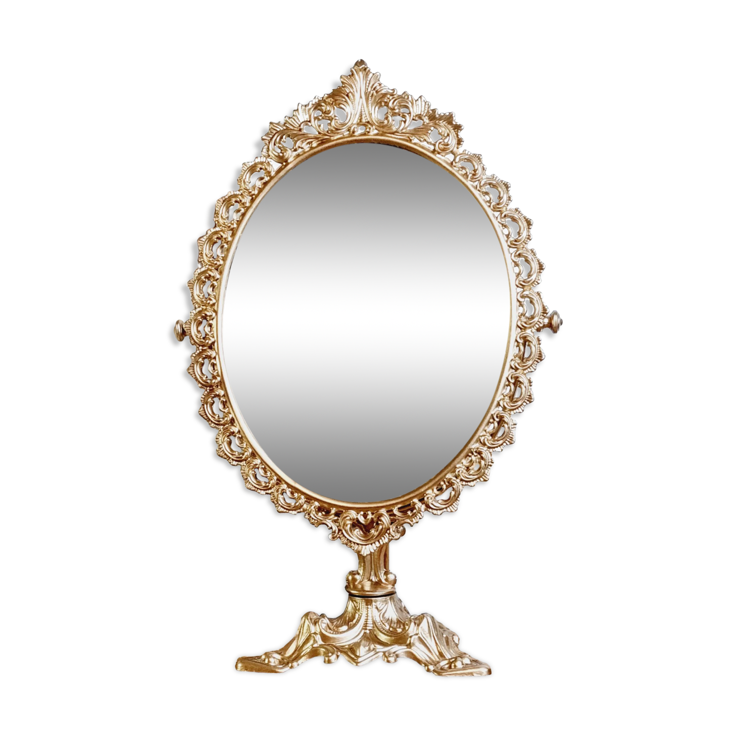 Golden metal psyche mirror 30x50cm