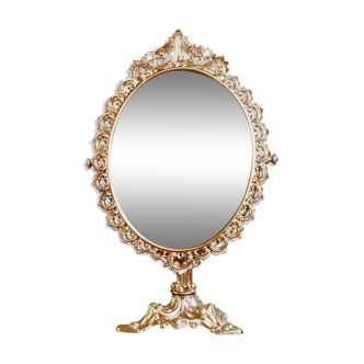 Golden metal psyche mirror 30x50cm