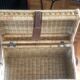 Rattan and leather trunk