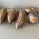 Lot of carved wooden fruits