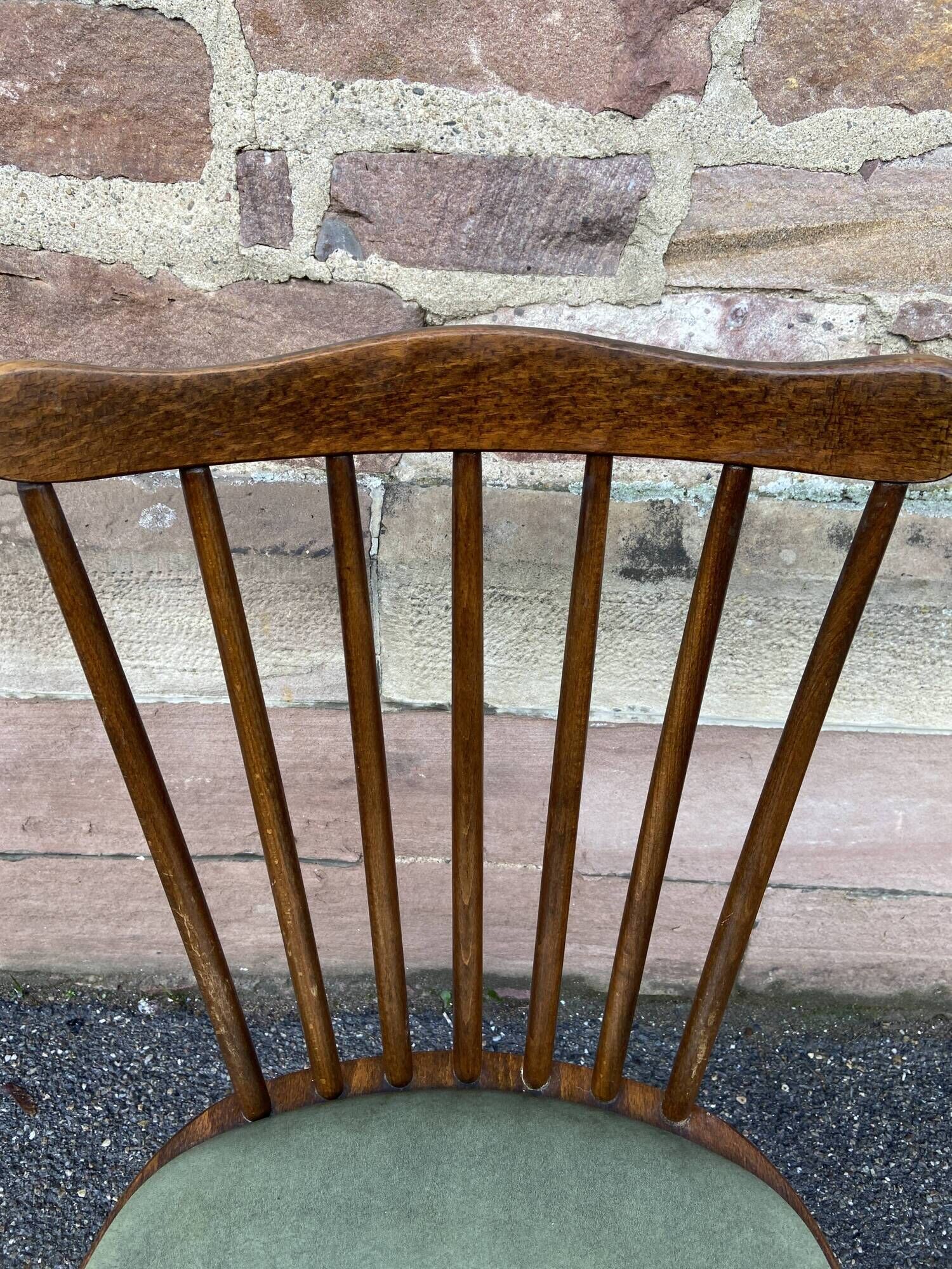 6 vintage chairs Baumann 1960 mid-century Scandinavian compass feet simi