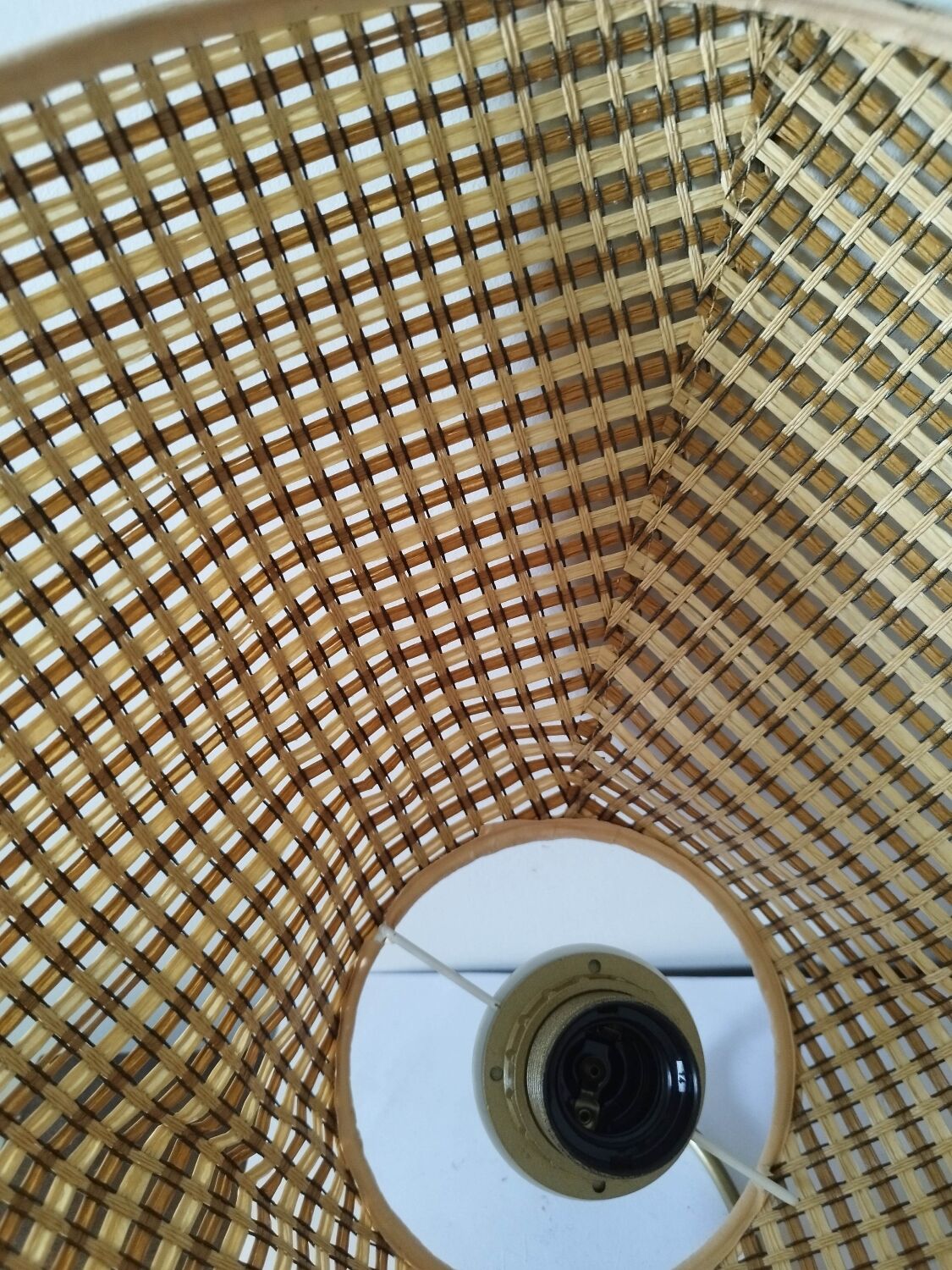 Lampshade suspension braided straw + fixing