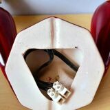 Red Art Deco ceramic wall light