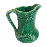 Green ceramic pitcher