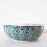 Salad bowl green circular pattern