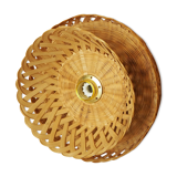 Beige wicker wall lamp - unique piece