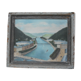 Oil signed 60/ 50 - circa 1930 - lake scene
