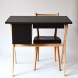 child's desk and chair