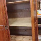 Parisian wardrobe vintags sliding doors in old pitch pine 193x115.5 cm