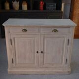 Buffet bas 2 portes patine blanche 1960's