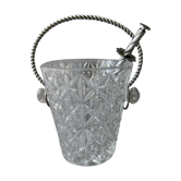 Ice bucket and its pliers in glass