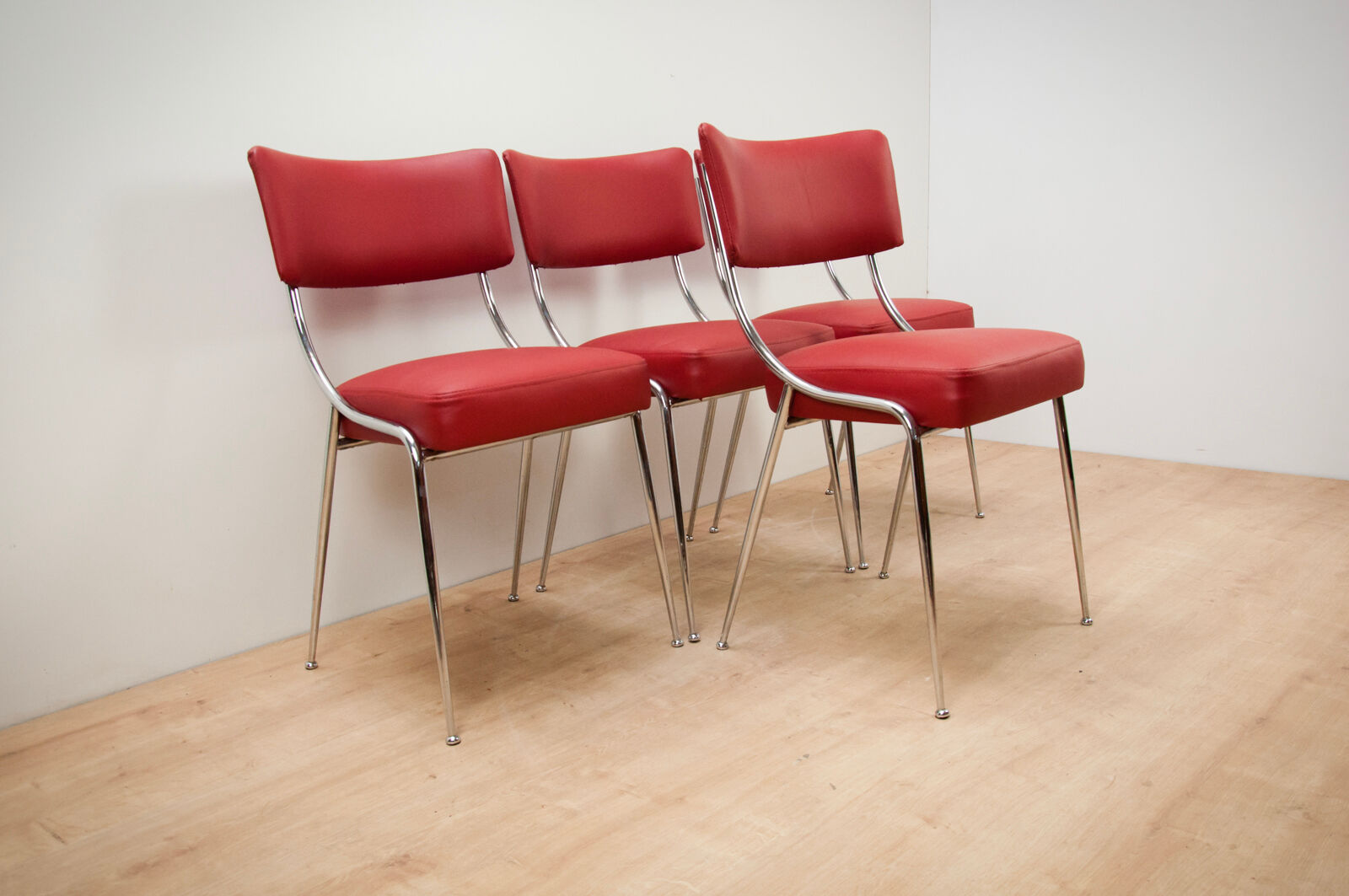 Italian Chrome Dinning Chairs, 1950s, Set of 2