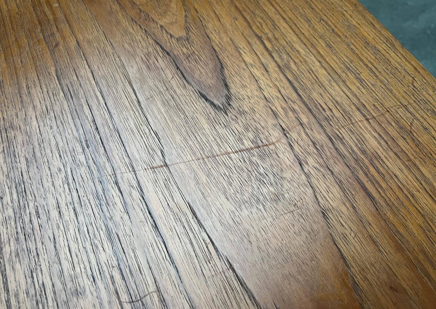 Mid-century minimalist teak side table by Florence Knoll for Knoll International, 1950s.