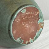 Green glazed ceramic vase