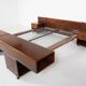 Mid-Century Modern Bed with Nightstands by Fabio Lenci for Bernini, Italy, 1970s