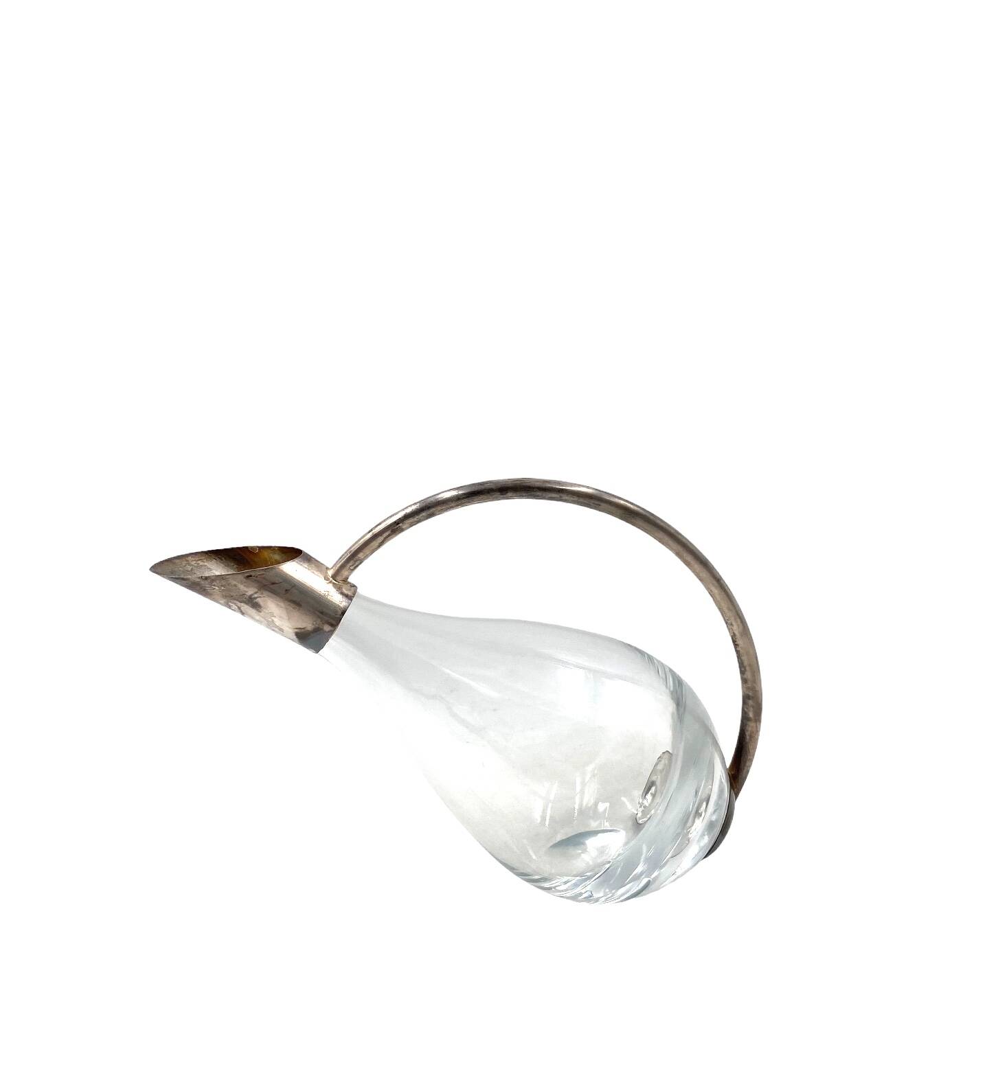 Hollywood Regency silver decanter, Masini Florence Italy 1980s