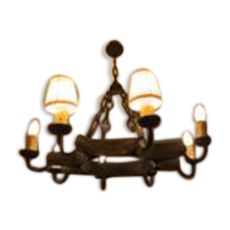 handmade wrought iron chandelier nineteenth