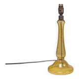1950s Italian Amber Dimpled Textured Glass Table Lamp