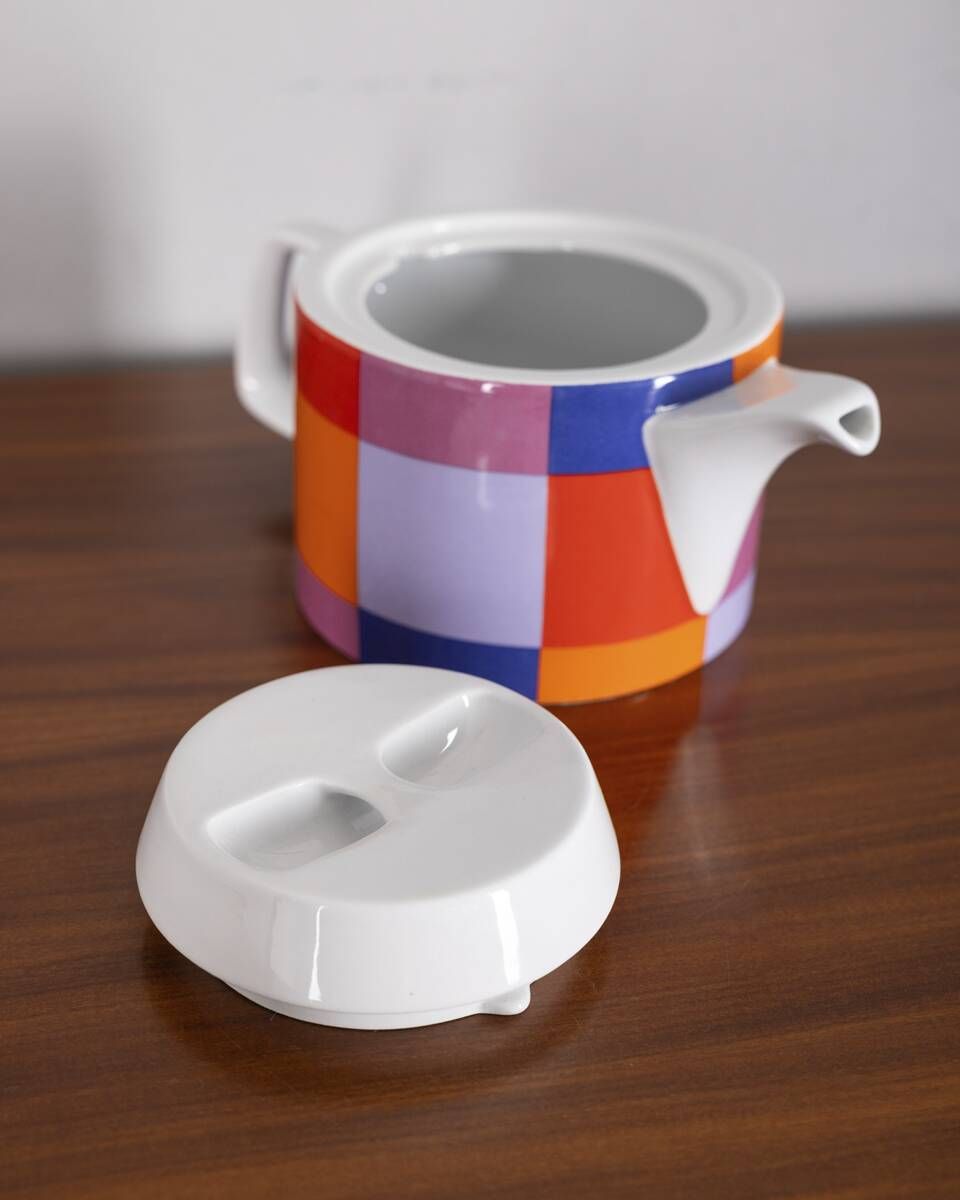 Vintage 1970s Ceramic Teapot by Ceramiche Pozzi, Compact Series