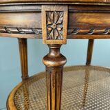 Side Table, Louis XVI Style Pedestal Table, Late 19th Century