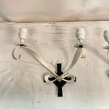 Pair of 1940 wall lights attributed to René Drouet