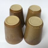 4 stoneware Digoin coffee cups