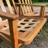 pair of oak armchairs - Sweden 1960s